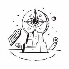 Abstract geometric design isolated on