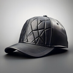 Blank black hat mockup isolated on white background. hat template for design and branding.