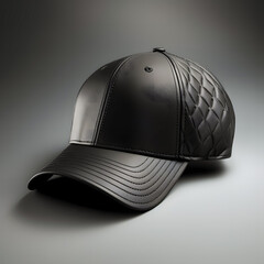 Blank black hat mockup isolated on white background. hat template for design and branding.