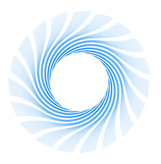 Blue Swirling Circular Line Abstract Design