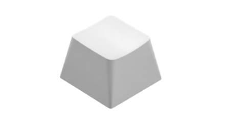 Minimalist keycap design with soft shadows provides clean technology aesthetic for modern presentations, app mockups, and UI/UX design projects