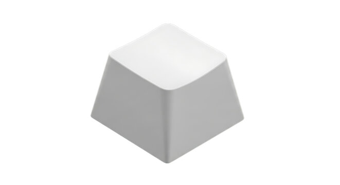 Minimalist keycap design with soft shadows provides clean technology aesthetic for modern presentations, app mockups, and UI/UX design projects