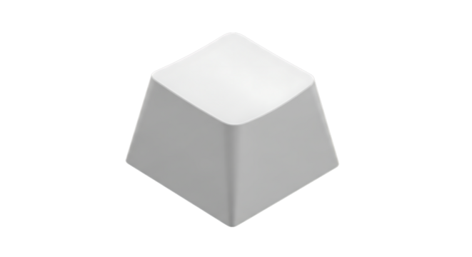 Minimalist keycap design with soft shadows provides clean technology aesthetic for modern presentations, app mockups, and UI/UX design projects