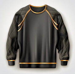 Blank black men's jacket mockup isolated on white background. Front view of a casual jacket tee template for design and branding.