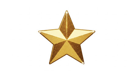 Obraz premium Detailed Realistic Golden Star Award Decoration Element Icon