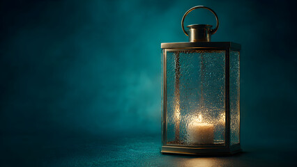 Cozy candle lantern glows with warm light, creating an inviting atmosphere perfect for serene moments and elegant decor inspiration.