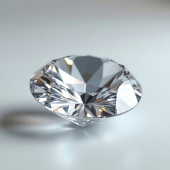 Fototapeta premium Diamond gemstone with transparent background