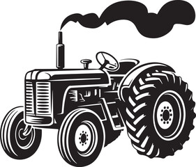 Obraz premium Vintage tractor illustration, classic farm vehicle
