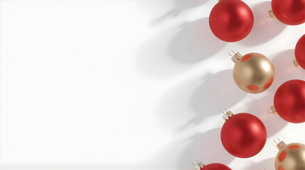 christmas balls on white background 3d rendering photo