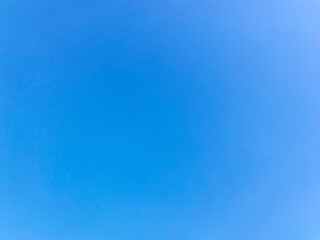 Vivid Deep Blue Sky Smooth Gradient Clean Background with Copy Space on West Lake in Hanoi, Vietnam