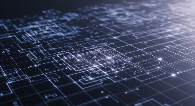 Futuristic digital circuit network illustrating advanced technological capabilities and