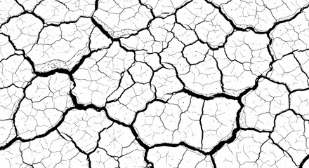 Cracked earth texture - a stark depiction of dryness and desolation.