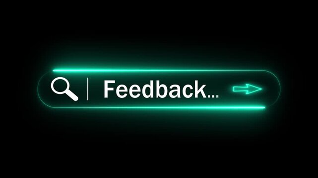Feedback concept on the transparent background. Motion graphics of review analysis idea. Reputation management, user comment rating online. 4k video. 
