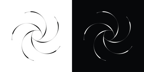 Obraz premium Swirling vortex design. Features curved lines with different color schemes. Creative concept design.