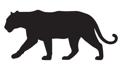 Silhouette panther in florida vector illustration design on white background