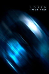 ABSTRACT BLURRED BACKGROUND. The light spills onto the black background, creating an interesting abstract design&mdash;a pattern of lines and halftones that evokes various associations in your imagination.