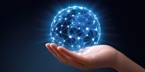 Global connectivity event illuminating the digital sphere technology innovation virtual environment futuristic viewpoint enhancing network concepts