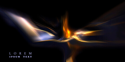 ABSTRACT BLURRED BACKGROUND. The light spills onto the black background, creating an interesting abstract design&mdash;a pattern of lines and halftones that evokes various associations in your imagination.