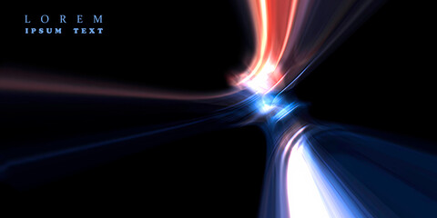 colored stream of light	