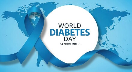 World diabetes day illustration isolated on white background