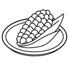 Corn on the cob served on a plate