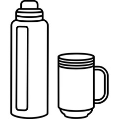 Insulated bottle and mug, perfect for hot drinks