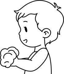 손씻기 남 흑백