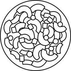 마카로니샐러드 흑백