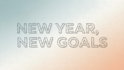 Modern Typographic New Year Resolution Background - Clean Minimalist Design with Text and Ample Copy Space, New Year, New Goals, 2026