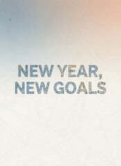 Modern Typographic New Year Resolution Background - Clean Minimalist Design with Text and Ample Copy Space, New Year, New Goals, 2026