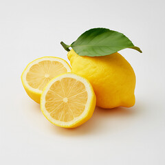 白背景にレモン