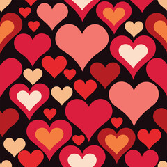 seamless pattern with hearts