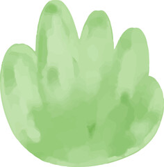 watercolor style green leaf branch floral bush sprout clover seamless pattern on white background