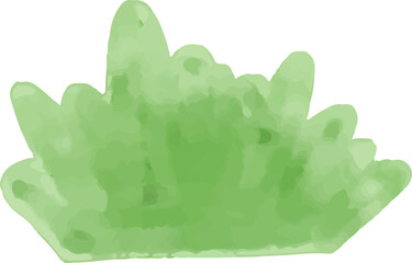 watercolor style green leaf branch floral bush sprout clover seamless pattern on white background