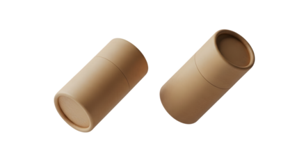 Two cardboard tube containers