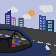 Depicting Various Scenes Of Modern City Life And Daily Activities.