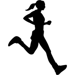 Running sport silhouette illustration art