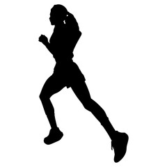 Running sport silhouette illustration art