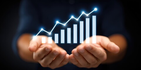 Analyzing financial growth trends through data visualization business environment infographic hands-on viewpoint insights into market performance