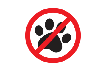 No Pets Allowed' sign, perfect for apartments and businesses seeking a clean, professional, and allergy-friendly environment