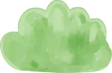 watercolor style green leaf branch floral bush sprout clover seamless pattern on white background