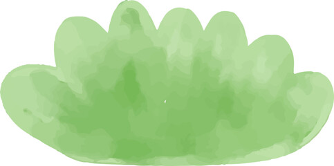 watercolor style green leaf branch floral bush sprout clover seamless pattern on white background