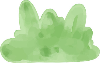 watercolor style green leaf branch floral bush sprout clover seamless pattern on white background