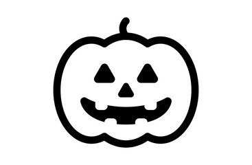ハロウィンのかぼちゃのシンプルなベクターアイコン