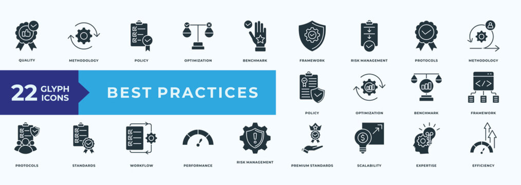 Best Practice Icon Pack Illustration vector