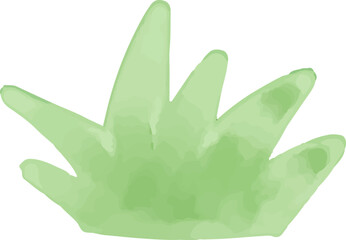 watercolor style green leaf branch floral bush sprout clover seamless pattern on white background