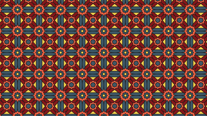 Ornate Geometric Pattern With Repeating Shapes