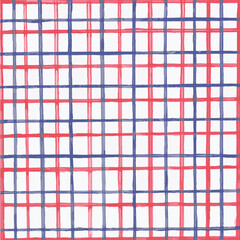 Hand-Drawn Red and Blue Grid Texture