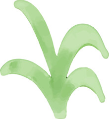 watercolor style green leaf branch floral bush sprout clover seamless pattern on white background