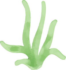 watercolor style green leaf branch floral bush sprout clover seamless pattern on white background